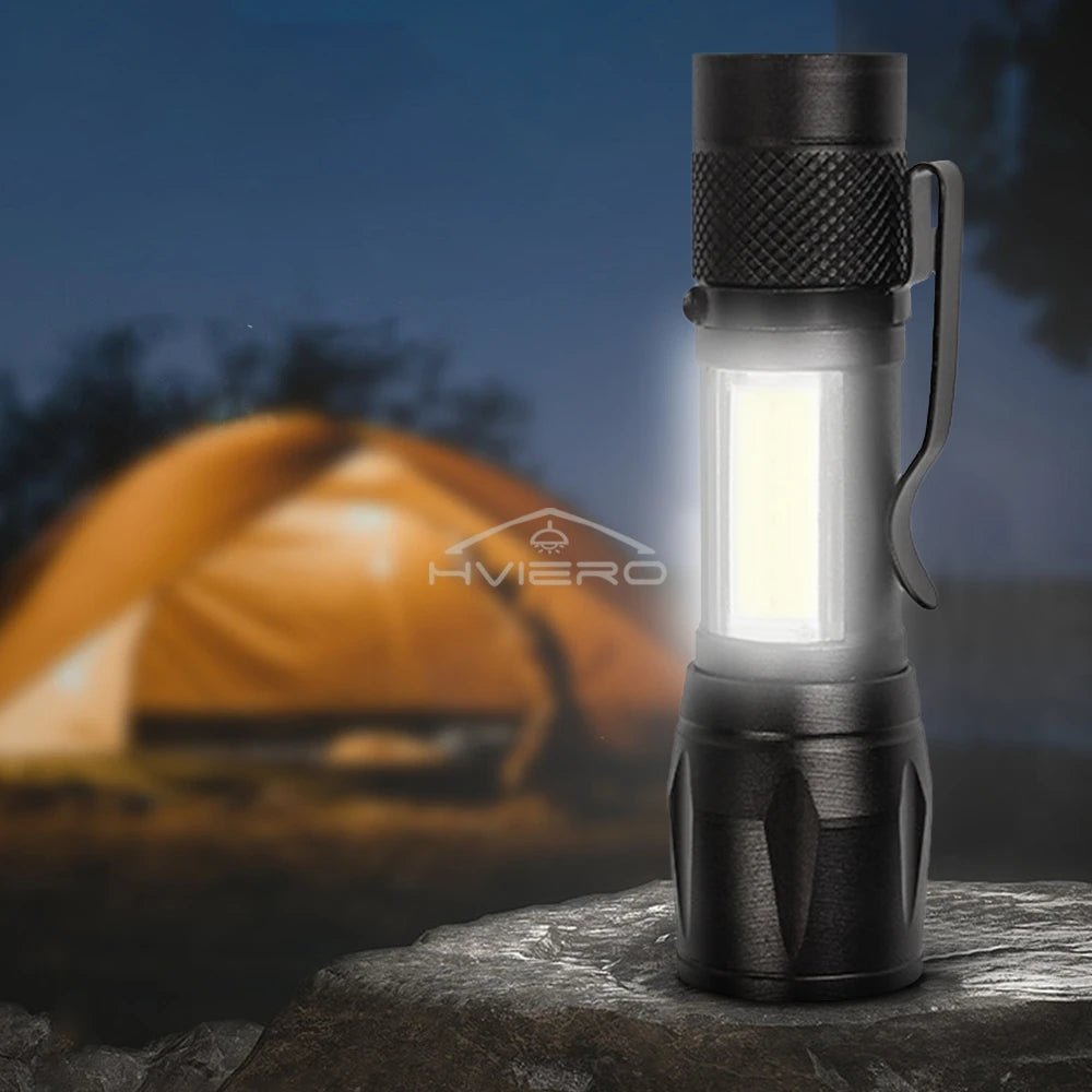Flashlight Battery Charge Mini Led 5W Focus Adjustable Side Lamp Convenient Waterproof T6 Light Ultra Bright For Camping Hiking - LeeHT
