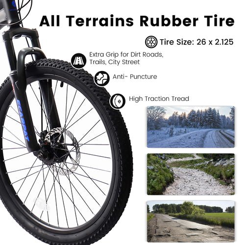 FlexRide™ 24 – 24" MTB Bike with Disc Brakes & 21-Speed Gears - LeeHT