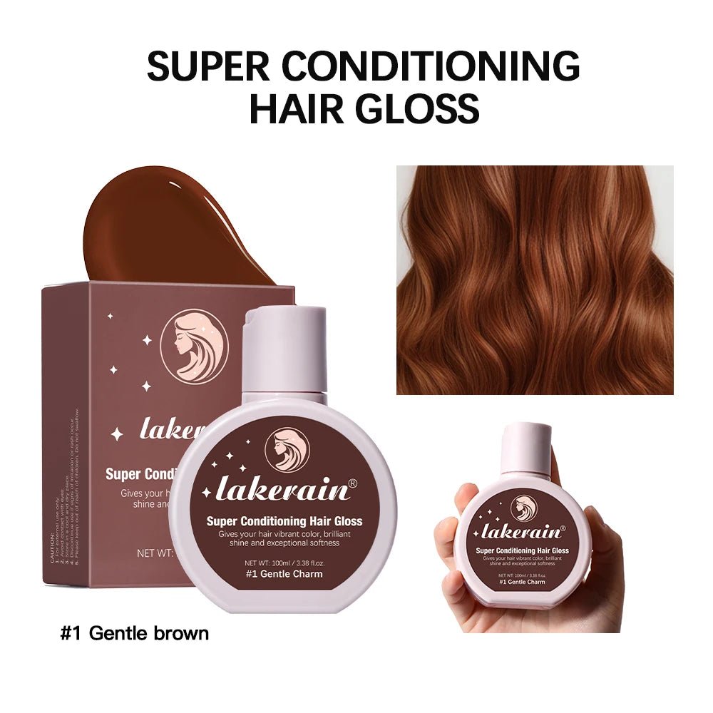 Hair Glaze Super Gloss Color Conditioning Gloss Rinse Out Semi-Permanent Hair Gloss that Enhances Color Nourish and repair Easy - LeeHT
