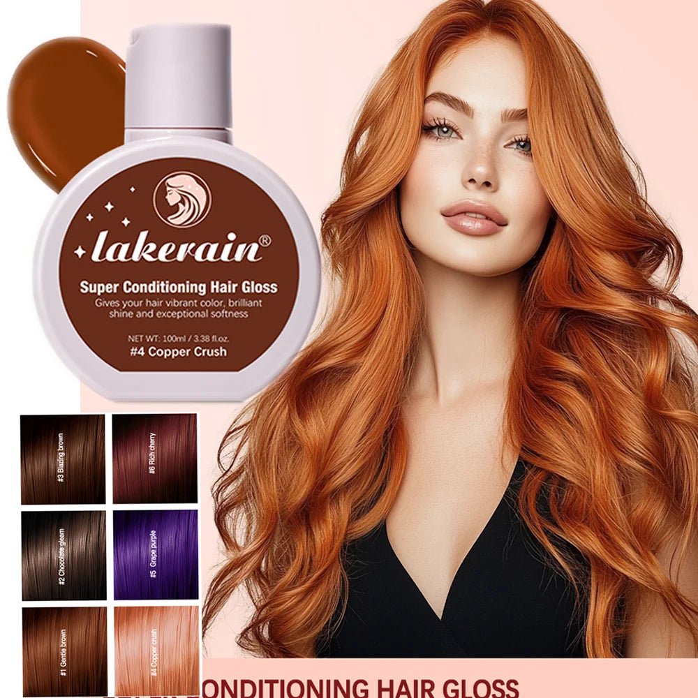 Hair Glaze Super Gloss Color Conditioning Gloss Rinse Out Semi-Permanent Hair Gloss that Enhances Color Nourish and repair Easy - LeeHT