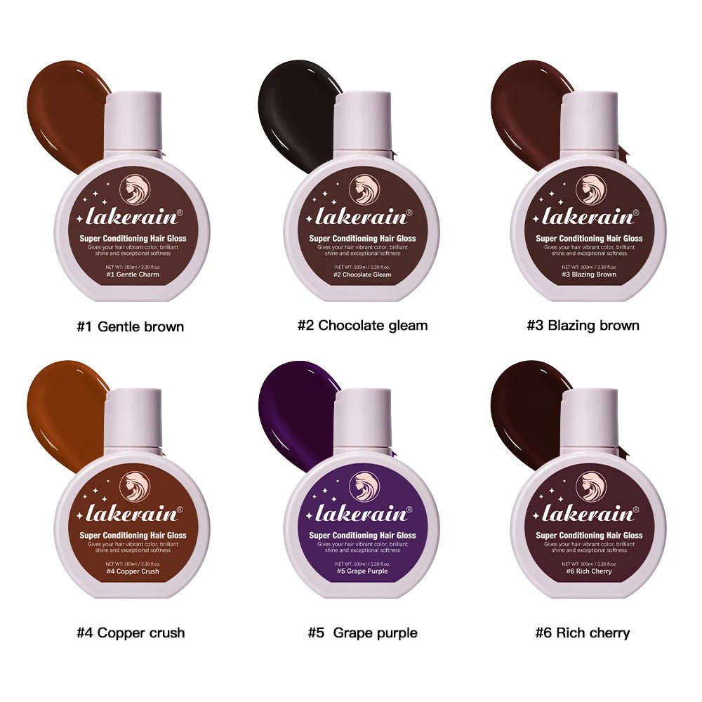 Hair Glaze Super Gloss Color Conditioning Gloss Rinse Out Semi-Permanent Hair Gloss that Enhances Color Nourish and repair Easy - LeeHT