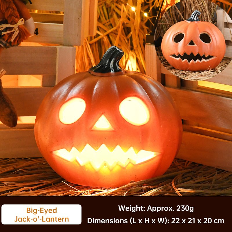 Halloween Pumpkin Lantern Luminous Prop – 1PC Expression Pumpkin Ornament for Outdoor, Mall, Hotel Scene Decoration - LeeHT