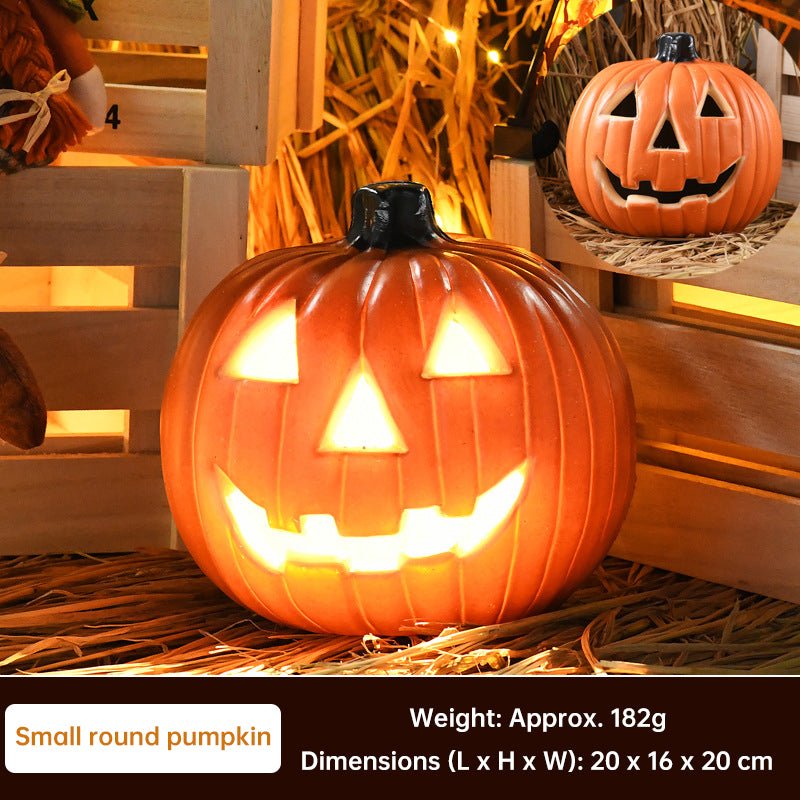 Halloween Pumpkin Lantern Luminous Prop – 1PC Expression Pumpkin Ornament for Outdoor, Mall, Hotel Scene Decoration - LeeHT
