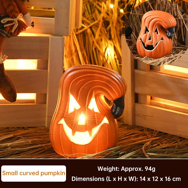 Halloween Pumpkin Lantern Luminous Prop – 1PC Expression Pumpkin Ornament for Outdoor, Mall, Hotel Scene Decoration - LeeHT