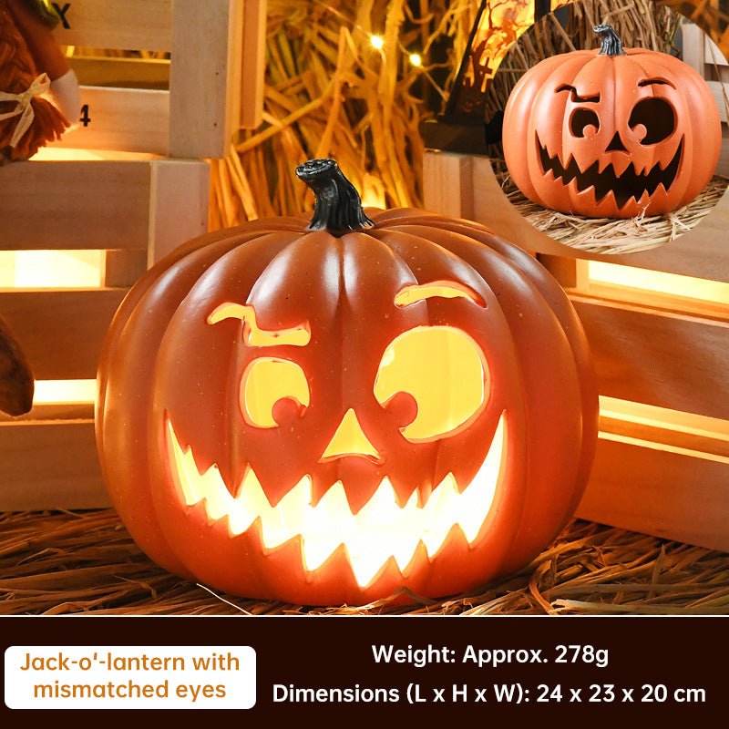 Halloween Pumpkin Lantern Luminous Prop – 1PC Expression Pumpkin Ornament for Outdoor, Mall, Hotel Scene Decoration - LeeHT