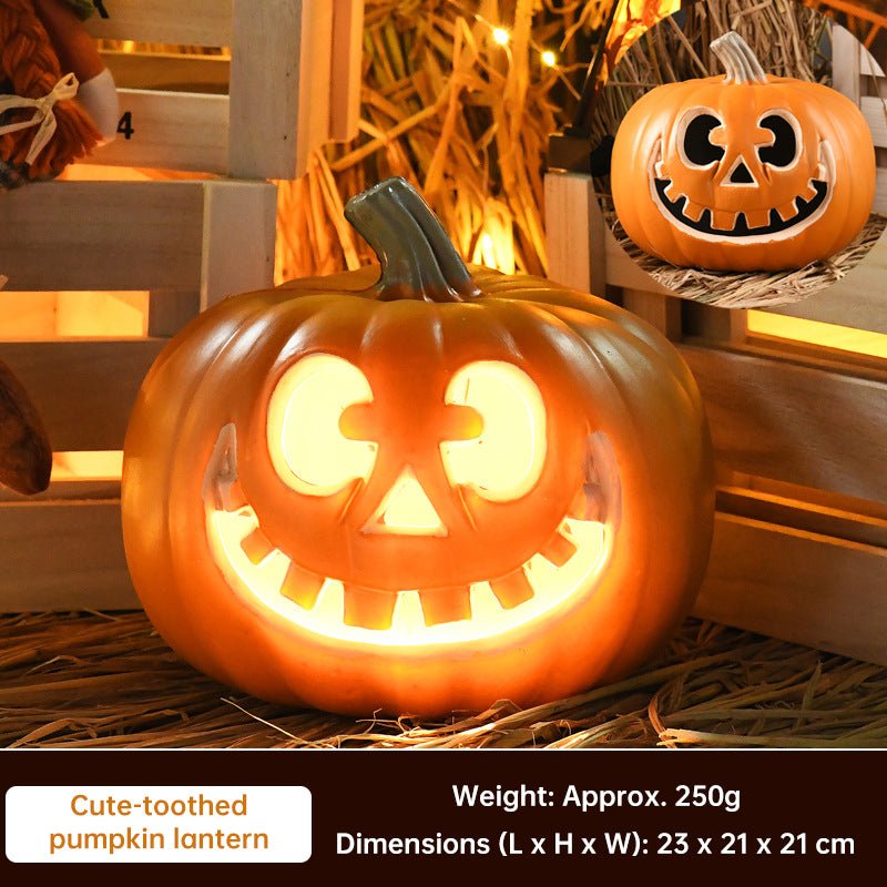 Halloween Pumpkin Lantern Luminous Prop – 1PC Expression Pumpkin Ornament for Outdoor, Mall, Hotel Scene Decoration - LeeHT