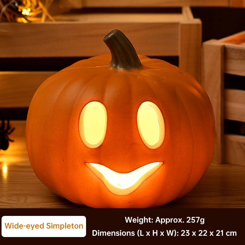 Halloween Pumpkin Lantern Luminous Prop – 1PC Expression Pumpkin Ornament for Outdoor, Mall, Hotel Scene Decoration - LeeHT