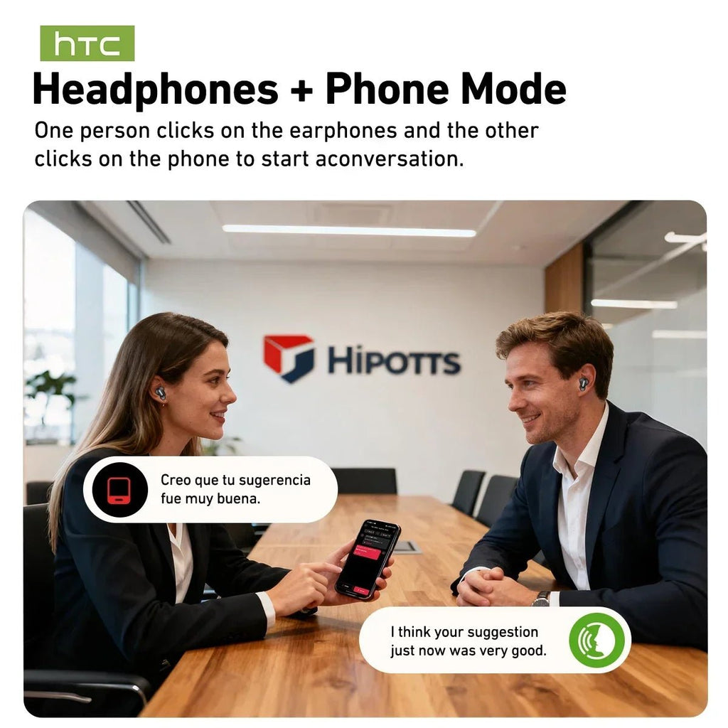 HTC NE79 TWS Wireless Bluetooth Earphones: AI Translator Earbuds Noise Cancellation Long Battery Life Premium Audio Headphones - LeeHT