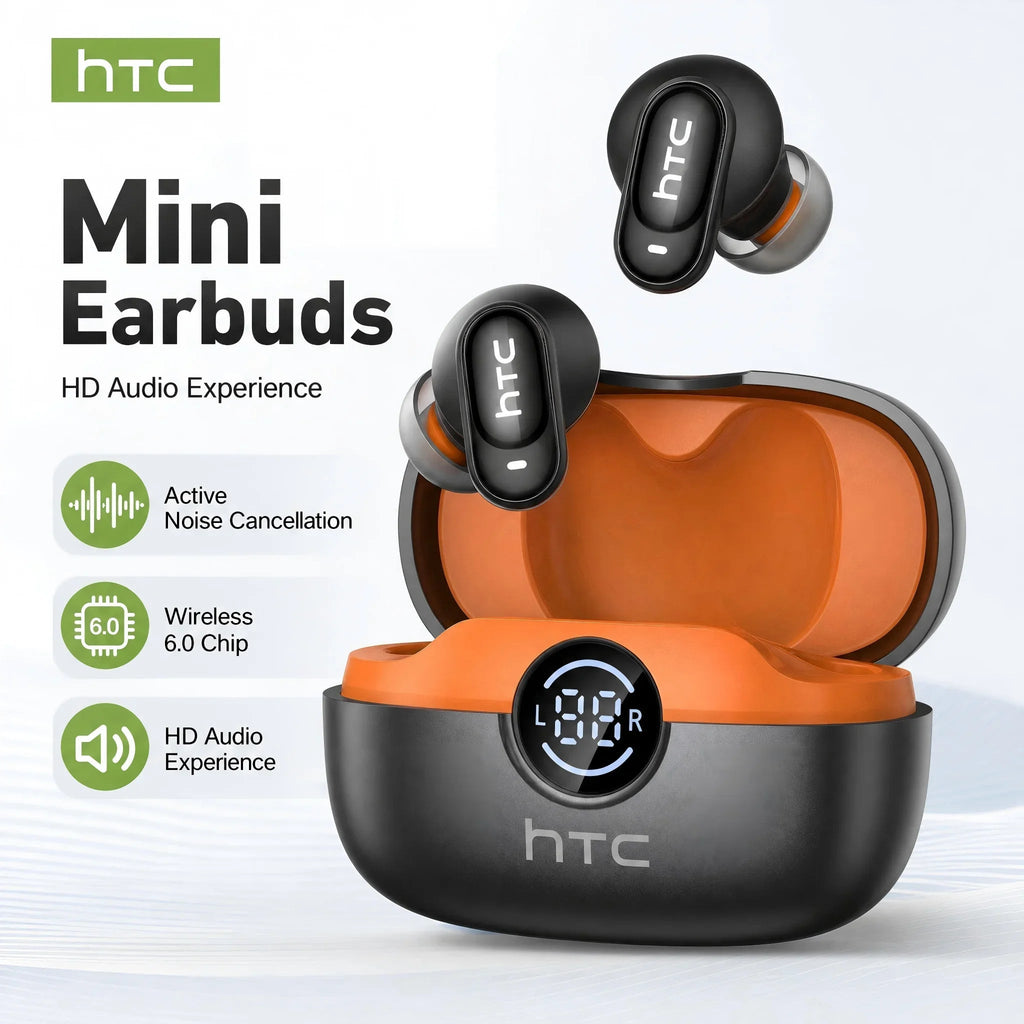 HTC NE79 TWS Wireless Bluetooth Earphones: AI Translator Earbuds Noise Cancellation Long Battery Life Premium Audio Headphones - LeeHT