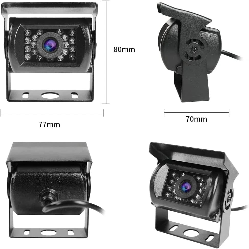 IPoster 7" Car Monitor 4PIN 2x Rear View Backup Cameras Night Vision Waterproof 12-24v Heavy Duty for Truck Caravan Rvs - LeeHT