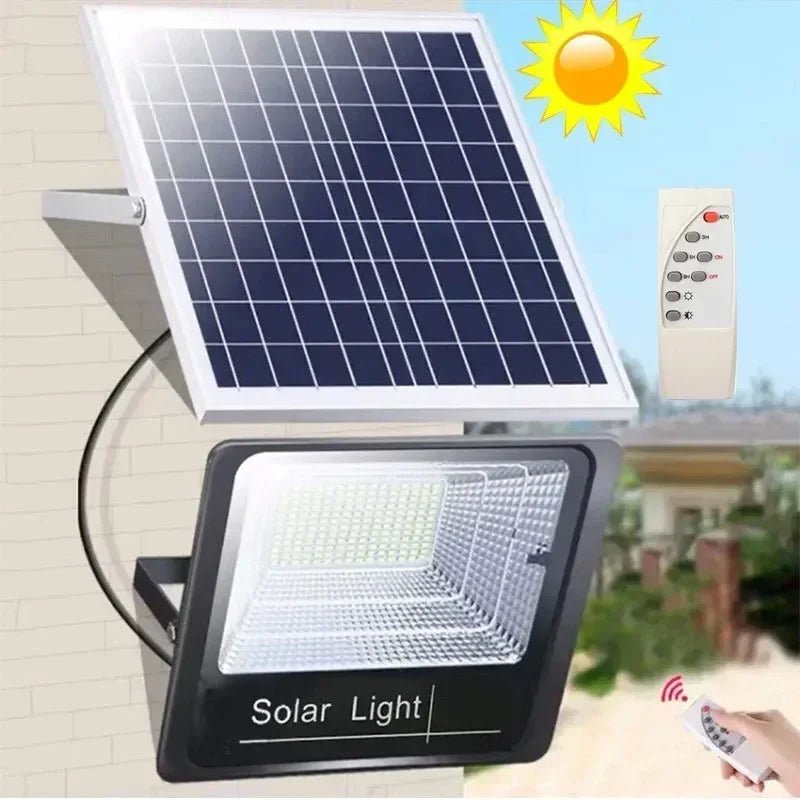JVEE 30W 1000mAh Solar Flood Lights Remote Control Powered Spotlight Outdoor Waterproof IP67 Villa Street Lamp Adjustable Angle - LeeHT