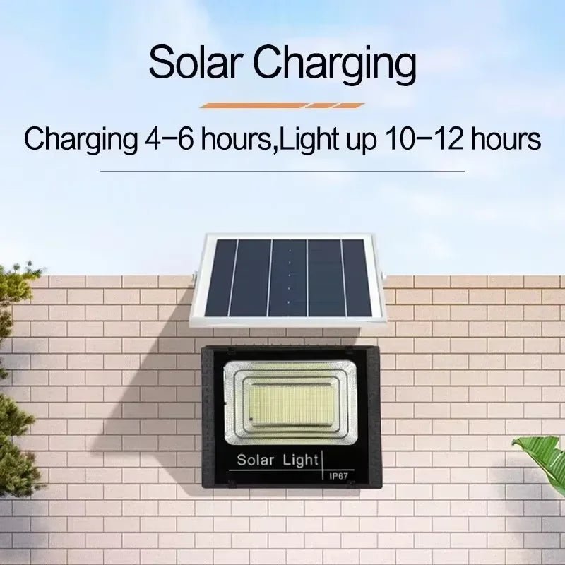 JVEE 30W 1000mAh Solar Flood Lights Remote Control Powered Spotlight Outdoor Waterproof IP67 Villa Street Lamp Adjustable Angle - LeeHT
