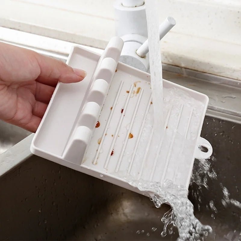 Kitchen Spoon Holders Fork Spatula Rack Shelf Organizer Plastic Chopsticks Holder Non-slip Spoons Pad - LeeHT