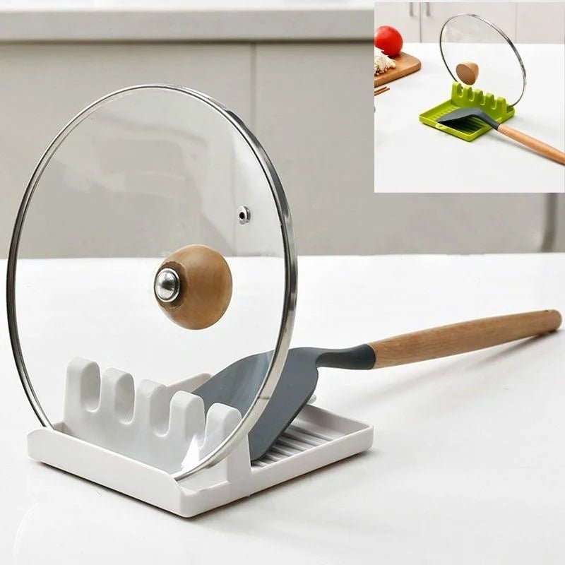 Kitchen Spoon Holders Fork Spatula Rack Shelf Organizer Plastic Chopsticks Holder Non-slip Spoons Pad - LeeHT