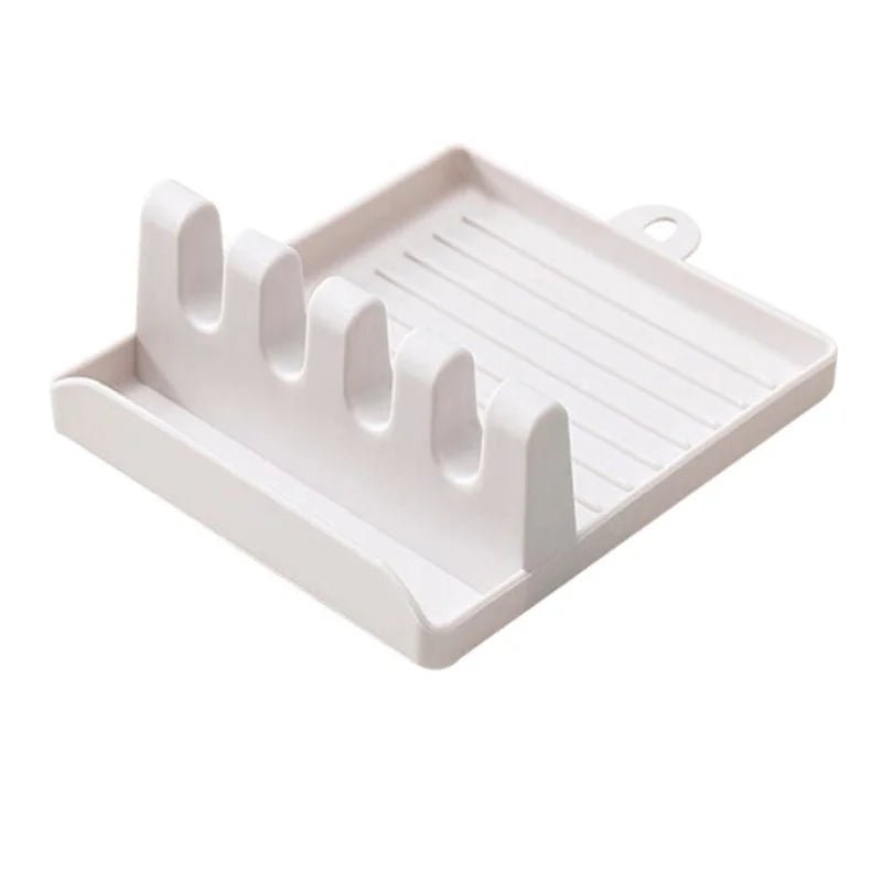 Kitchen Spoon Holders Fork Spatula Rack Shelf Organizer Plastic Chopsticks Holder Non-slip Spoons Pad - LeeHT