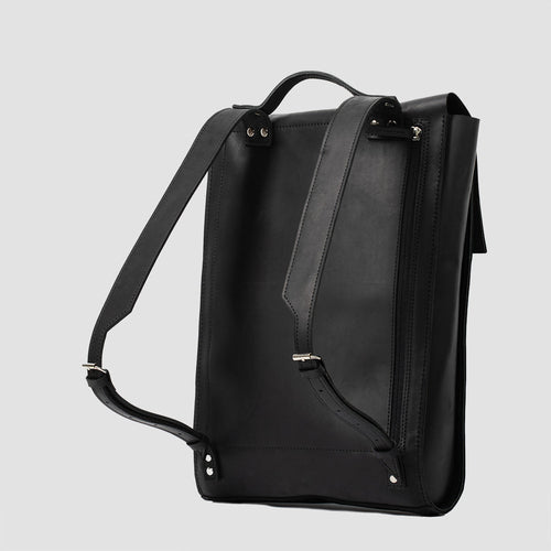 Leather Backpack - Metropolian (Black) - LeeHT