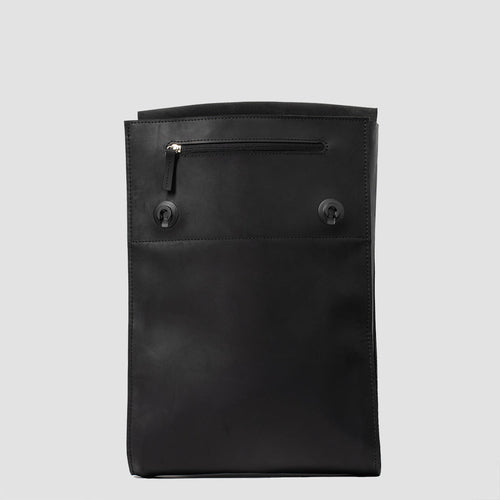 Leather Backpack - Metropolian (Black) - LeeHT