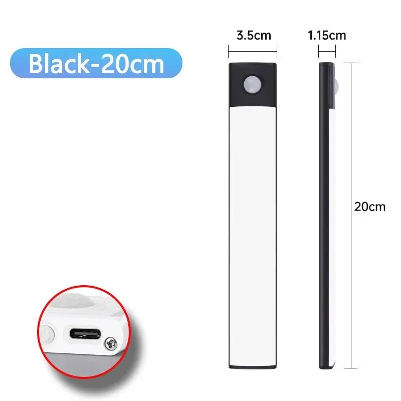 LED Cabinet Light USB Type-C Rechargeable Motion Sensor Led Lamp for Kitchen Wardrobe Cabinet Lighting 20cm/30cm/40cm/50cm/60cm - LeeHT