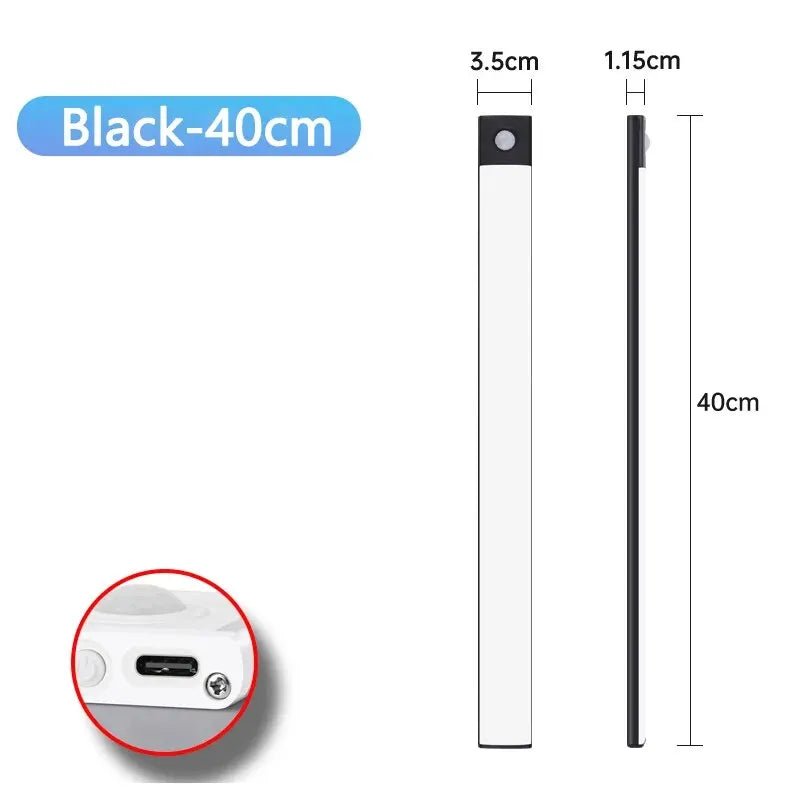 LED Cabinet Light USB Type-C Rechargeable Motion Sensor Led Lamp for Kitchen Wardrobe Cabinet Lighting 20cm/30cm/40cm/50cm/60cm - LeeHT