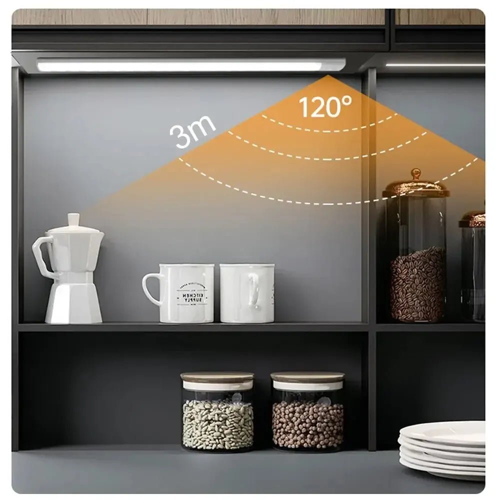 LED Cabinet Light USB Type-C Rechargeable Motion Sensor Led Lamp for Kitchen Wardrobe Cabinet Lighting 20cm/30cm/40cm/50cm/60cm - LeeHT