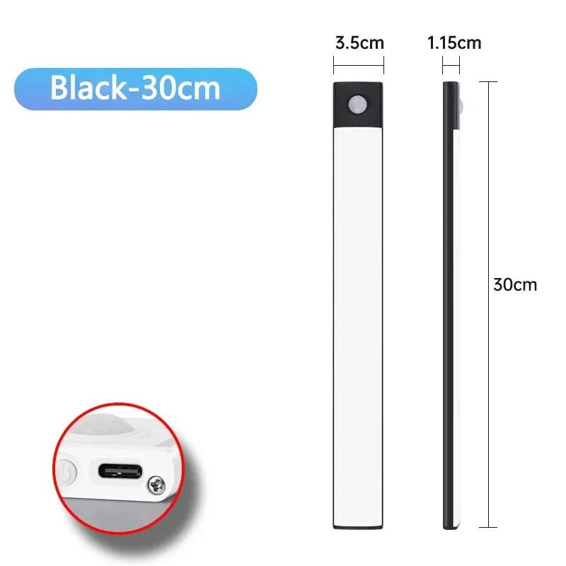 LED Cabinet Light USB Type-C Rechargeable Motion Sensor Led Lamp for Kitchen Wardrobe Cabinet Lighting 20cm/30cm/40cm/50cm/60cm - LeeHT