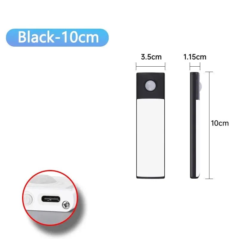 LED Cabinet Light USB Type-C Rechargeable Motion Sensor Led Lamp for Kitchen Wardrobe Cabinet Lighting 20cm/30cm/40cm/50cm/60cm - LeeHT