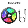 Led Lights for TV 3 Key Control Led Strip USB 5V Tape Lights for TV Backlight Home Party Decoration Flexible Ribbon - LeeHT