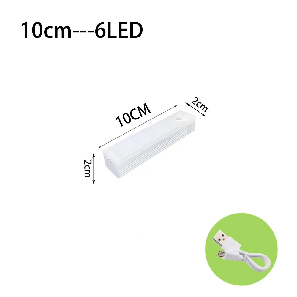 LED Motion Sensor Light Wireless LED Night Light Type C Rechargeable Light Cabinet Wardrobe Lamp Staircase Backlight For Kitchen - LeeHT