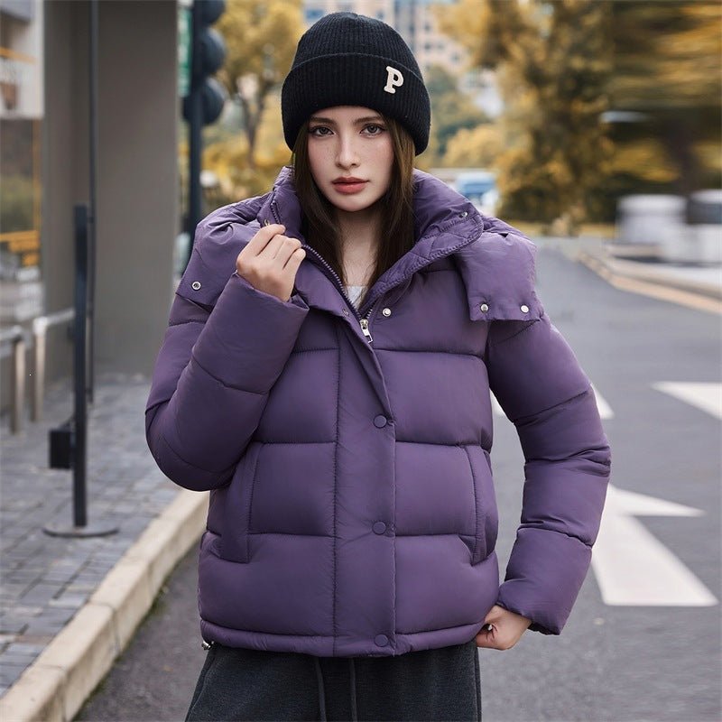 Little Chanel White Hooded Waist-Cinching Thickened Puffer Coat for Women - LeeHT