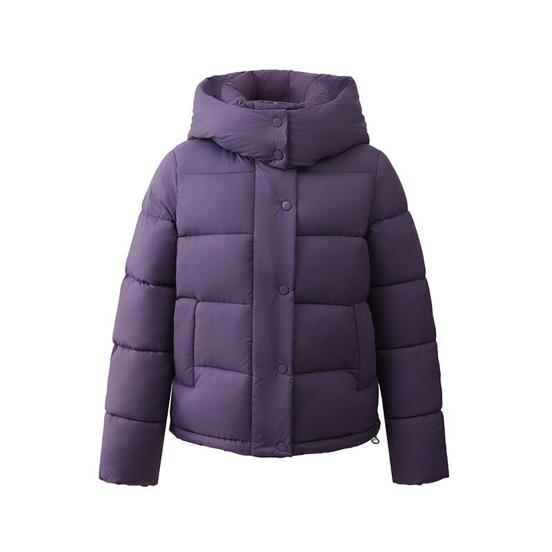 Little Chanel White Hooded Waist-Cinching Thickened Puffer Coat for Women - LeeHT