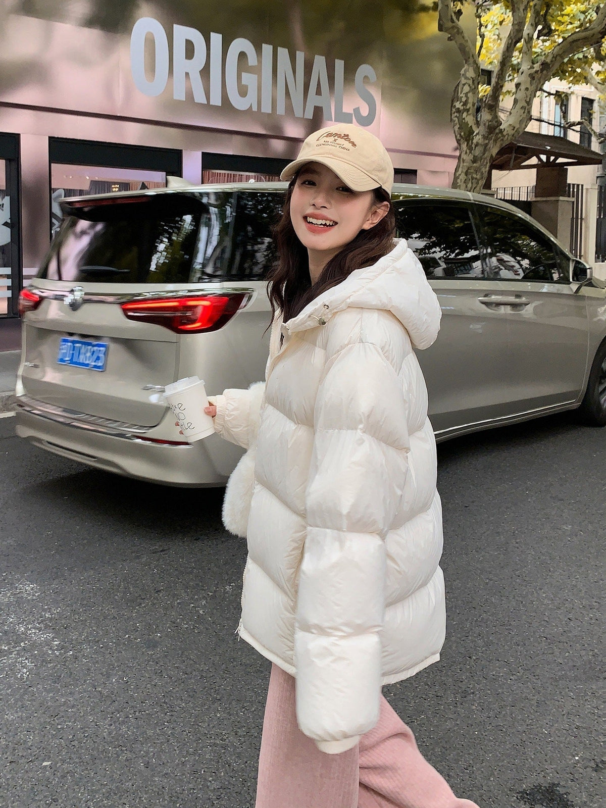 Long Sleeve Hooded Loose Cropped Puffer Jacket for Women - LeeHT