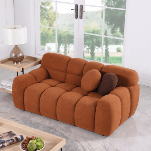 LuneluX_Home – 65" Bouclé Marshmallow Sofa | U.S. Comfort Edition - LeeHT
