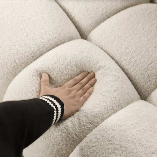 LuneluX_Home – 65" Bouclé Marshmallow Sofa | U.S. Comfort Edition - LeeHT