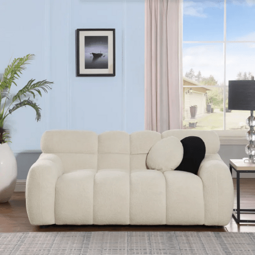 LuneluX_Home – 65" Bouclé Marshmallow Sofa | U.S. Comfort Edition - LeeHT