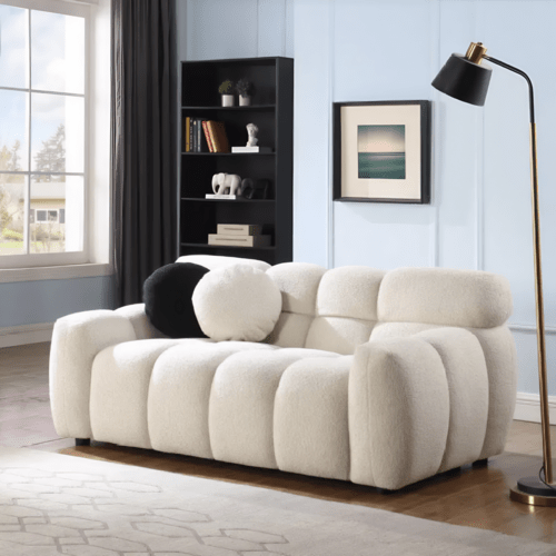 LuneluX_Home – 65" Bouclé Marshmallow Sofa | U.S. Comfort Edition - LeeHT