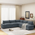 LuneluX_Home – Canapé sectionnel modulable 293 cm | Gris foncé | Rangement intégré - LeeHT