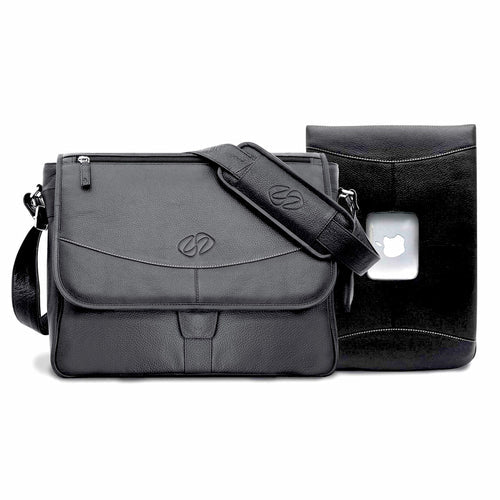 MacCase Preium Leather 14" MacBook Pro Messenger Bag - LeeHT