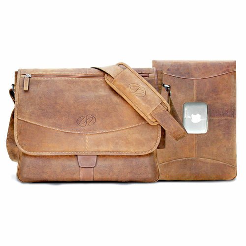MacCase Premium Leather 16" MacBook Pro Messenger Bag - LeeHT