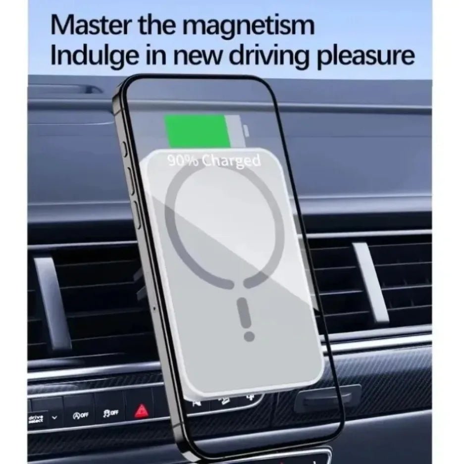 Magnetic Car Wireless Charger Air Vent GPS Phone Holder Stand For Magsafe iPhone 17 16 15 14 13 12 Pro Max Cell Fast Charging - LeeHT