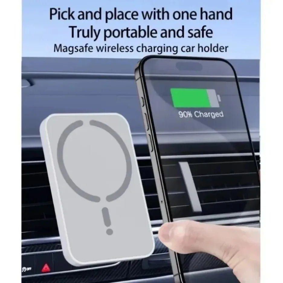 Magnetic Car Wireless Charger Air Vent GPS Phone Holder Stand For Magsafe iPhone 17 16 15 14 13 12 Pro Max Cell Fast Charging - LeeHT