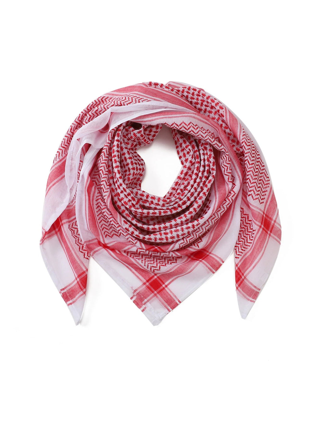 New Arab Shemagh Muslim Keffiyeh Head Wrap Tactical Desert Head Neck Scarf Military Shawl Arabic Scarf Headwear with Agal Rope - LeeHT