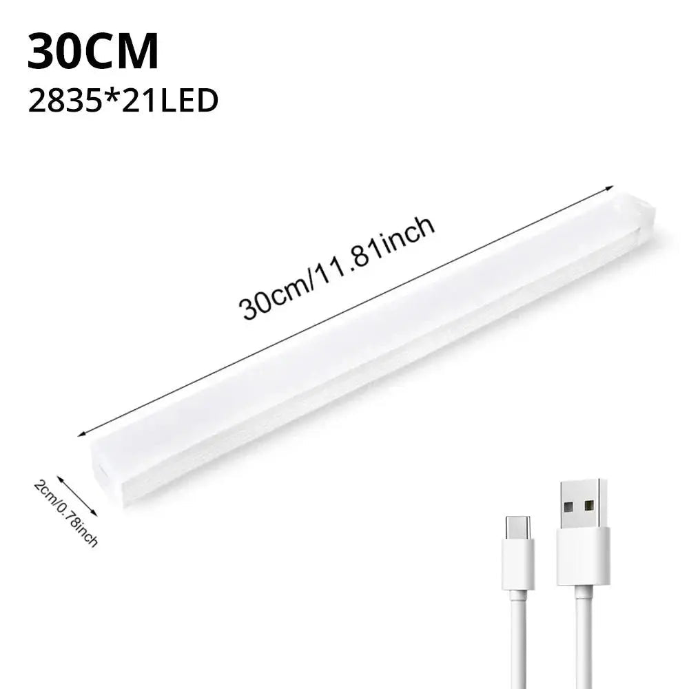 Night Lights Wireless LED Motion Sensor Lamp USB Rechargeable Magnetic For Wardrobe Room Closet Kitchen Aisle Tube Detector Bulb - LeeHT