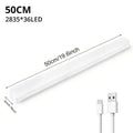 Night Lights Wireless LED Motion Sensor Lamp USB Rechargeable Magnetic For Wardrobe Room Closet Kitchen Aisle Tube Detector Bulb - LeeHT