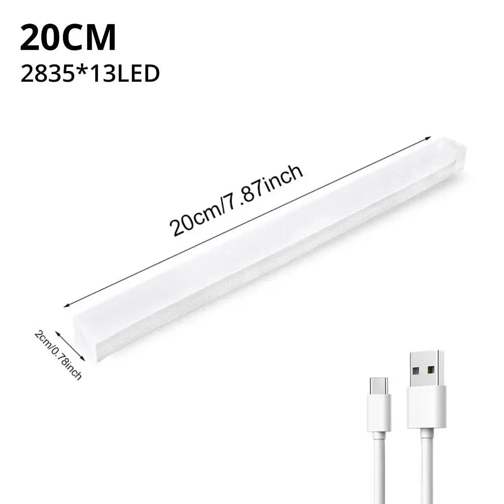 Night Lights Wireless LED Motion Sensor Lamp USB Rechargeable Magnetic For Wardrobe Room Closet Kitchen Aisle Tube Detector Bulb - LeeHT