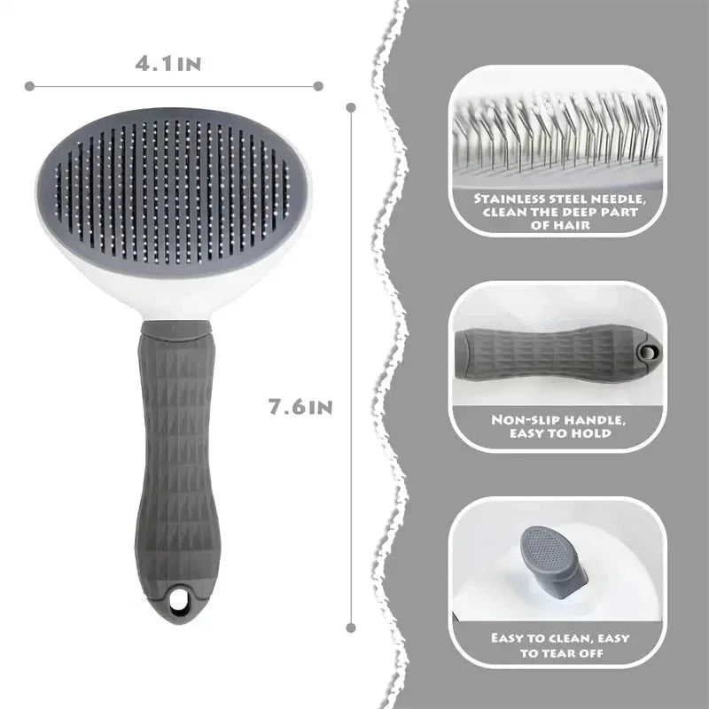 Pet Dog Brush Cat Comb Self Cleaning Pet Hair Remover Brush For Dogs Cats Grooming Tools Pets Dematting Comb Dogs Accessories - LeeHT