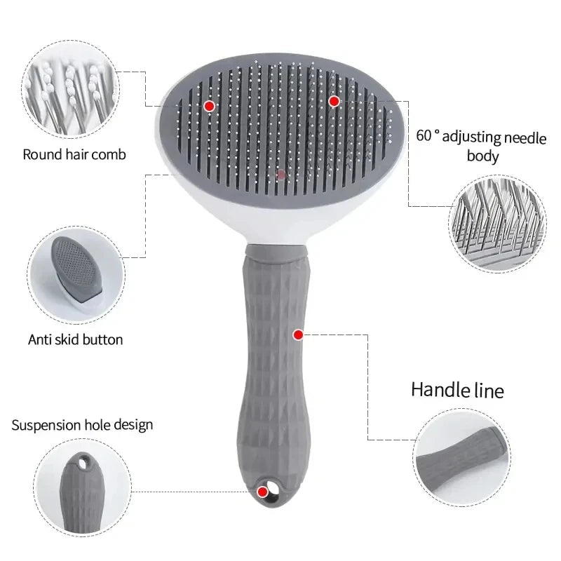 Pet Dog Brush Cat Comb Self Cleaning Pet Hair Remover Brush For Dogs Cats Grooming Tools Pets Dematting Comb Dogs Accessories - LeeHT