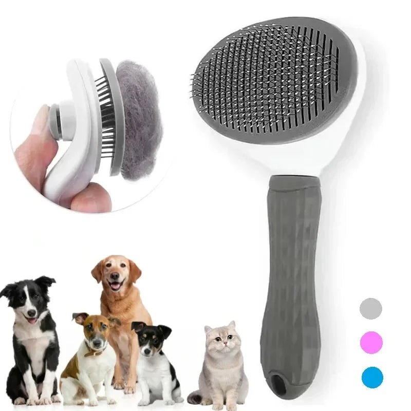 Pet Dog Brush Cat Comb Self Cleaning Pet Hair Remover Brush For Dogs Cats Grooming Tools Pets Dematting Comb Dogs Accessories - LeeHT