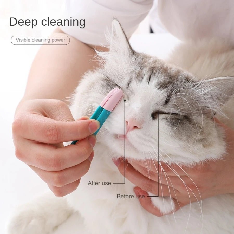 Pet Grooming Tools Cat Eyes Comb Pet Tear Stain Remover Comb Cleaning Brush for Small Cat Dog - LeeHT