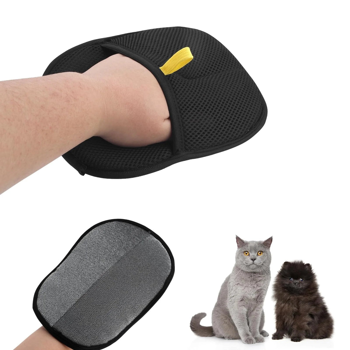 Pet Hair Removal Tool Reusable Static Removal Gloves, Double-Sided Grooming Gloves for Pets, Removes Pet Fur Hair for Carpets - LeeHT