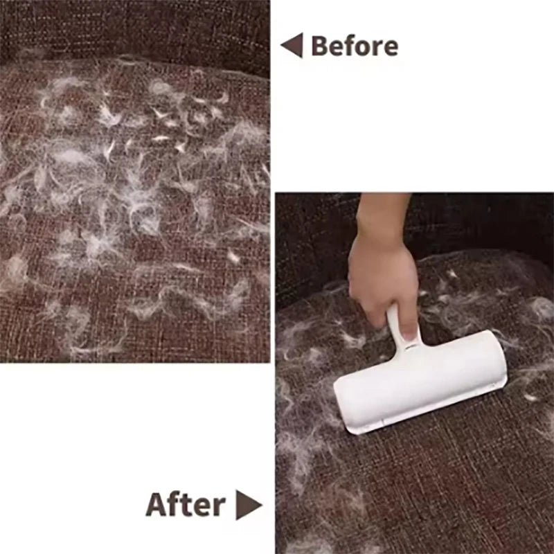 Pet Hair Remover for Cats and Dogs Reusable Self-Cleaning Cotton Plush Roller Set Suitable for Beds Sofas Carpets Cat Beds - LeeHT